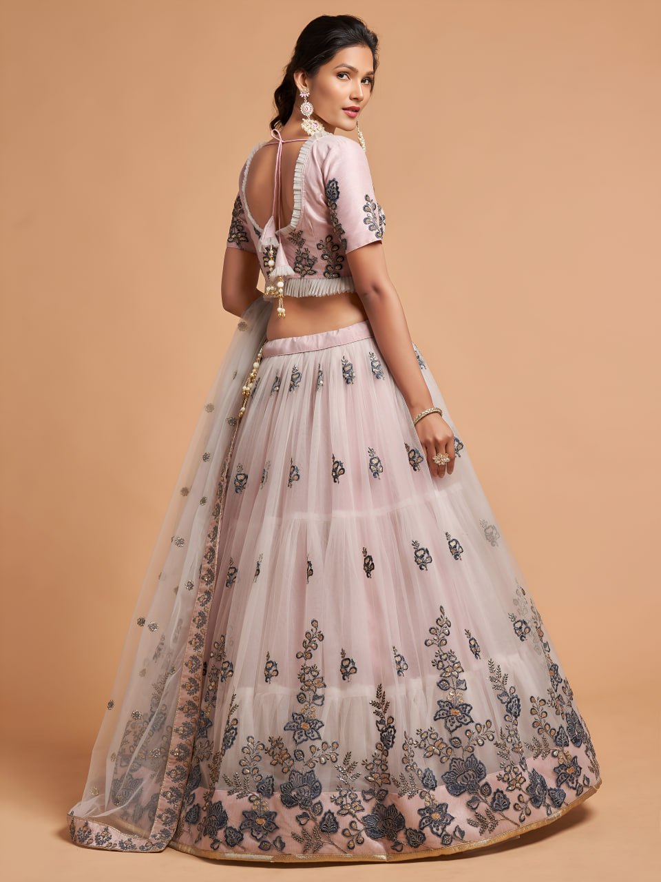 Buy Designer Soft Net Lehenga Choli Online