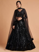 Buy Black Soft Net Designer Lehenga Choli Online