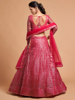 Elegant Hot Pink Sequin Designer Lehenga Choli