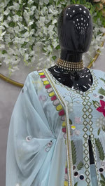 Premium Sky Blue Color Designer Gown at Affordable Rate