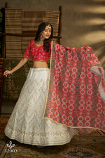 Amazing White Color Lehenga Choli For Party Look - Joshindia