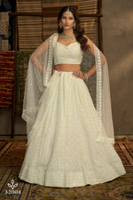 Latest Designer White Color Lehenga Choli For Party Look - Joshindia