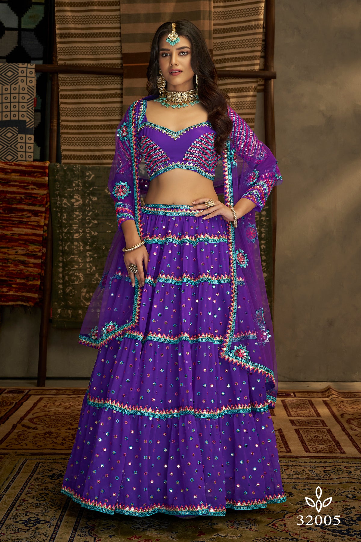 Latest Designer Purple Color Lehenga Choli For Party Look - Joshindia