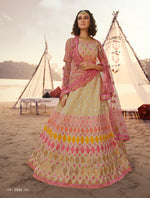 Trending beige color designer mirror work lehenga choli buy now - Joshindia