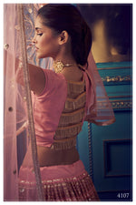 Classic Coral pink color designer lehenga choli buy it now - Joshindia