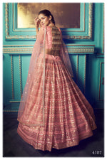 Classic Coral pink color designer lehenga choli buy it now - Joshindia
