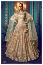 Dusky beige color beautiful designer lehanga choli buy now - Joshindia