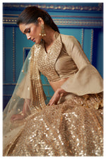 Dusky beige color beautiful designer lehanga choli buy now - Joshindia