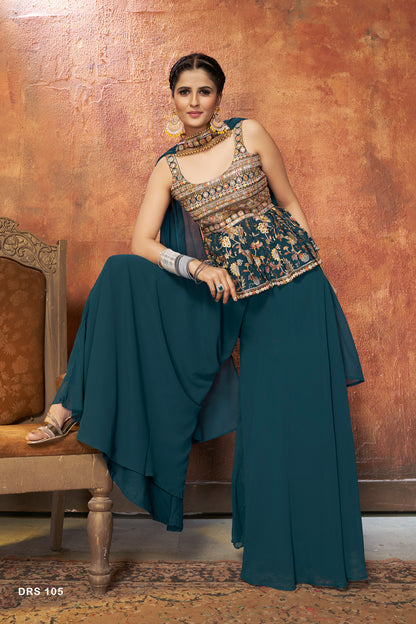 Beautiful Aequa Blue Designer Salwar suit At Best Price