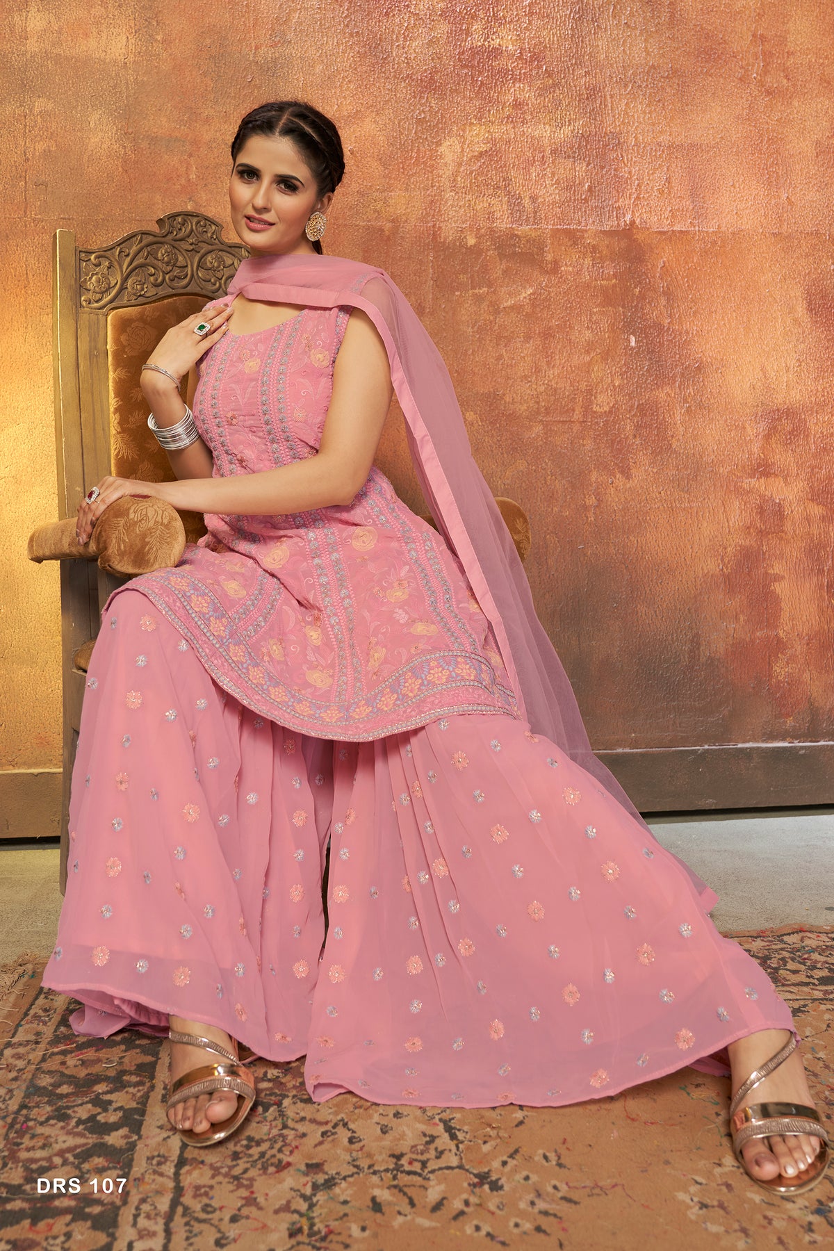 Beautiful Pink Designer Salwar suit At Best Price - Joshindia