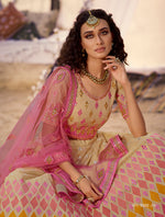 Trending beige color designer mirror work lehenga choli buy now - Joshindia
