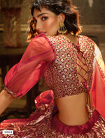 maroon color designer embroidary sequence work lehenga choli - Joshindia