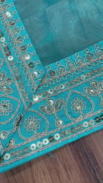 Beautiful Sky Blue Saree For Wedding Buy Now