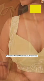 Heavy Pista Green color Ready To Wear Saree