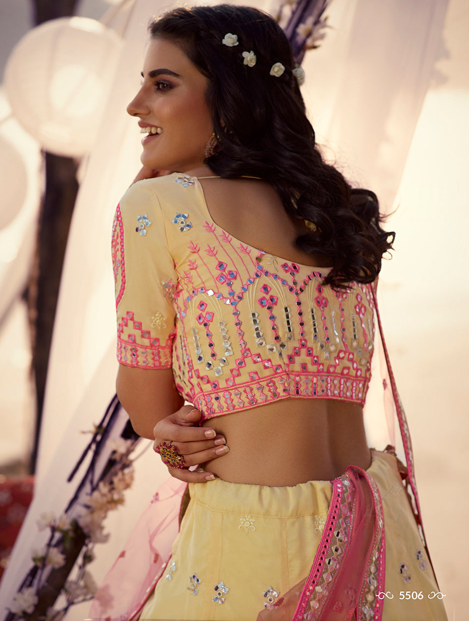 New designer mirror work lehenga choli buy now - Joshindia