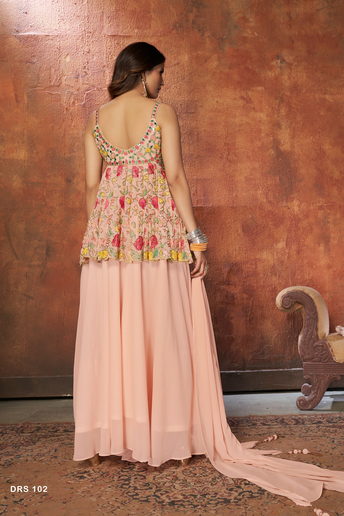 Beautiful Peach Designer Salwar suit At Best Price - Joshindia