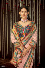 Buy trending designer Baby Pink sequins saree at best price online - Joshindia