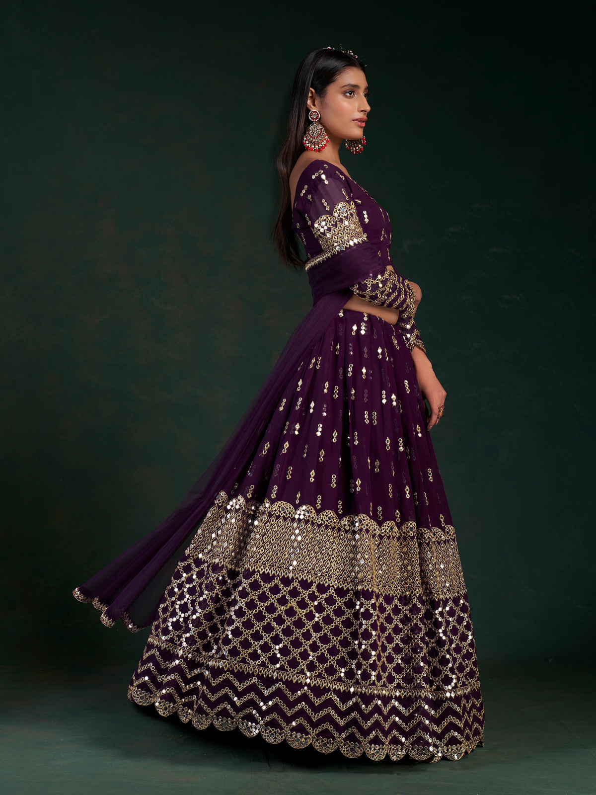 Trendy Wine Color Designer Lehenga Choli Buy Now - Joshindia
