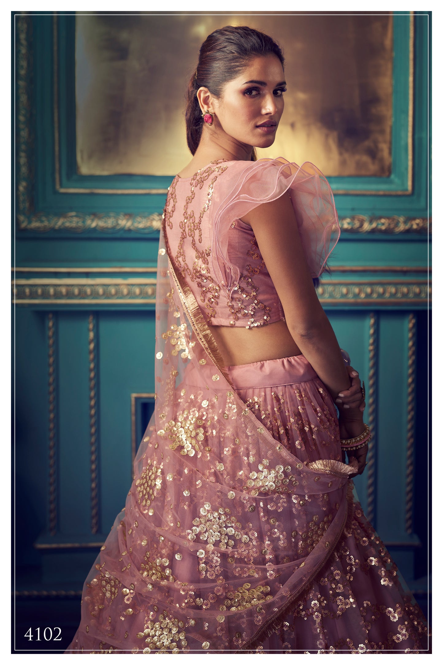 Rose pink color attractive designer lehenga choli for wedding buy it now