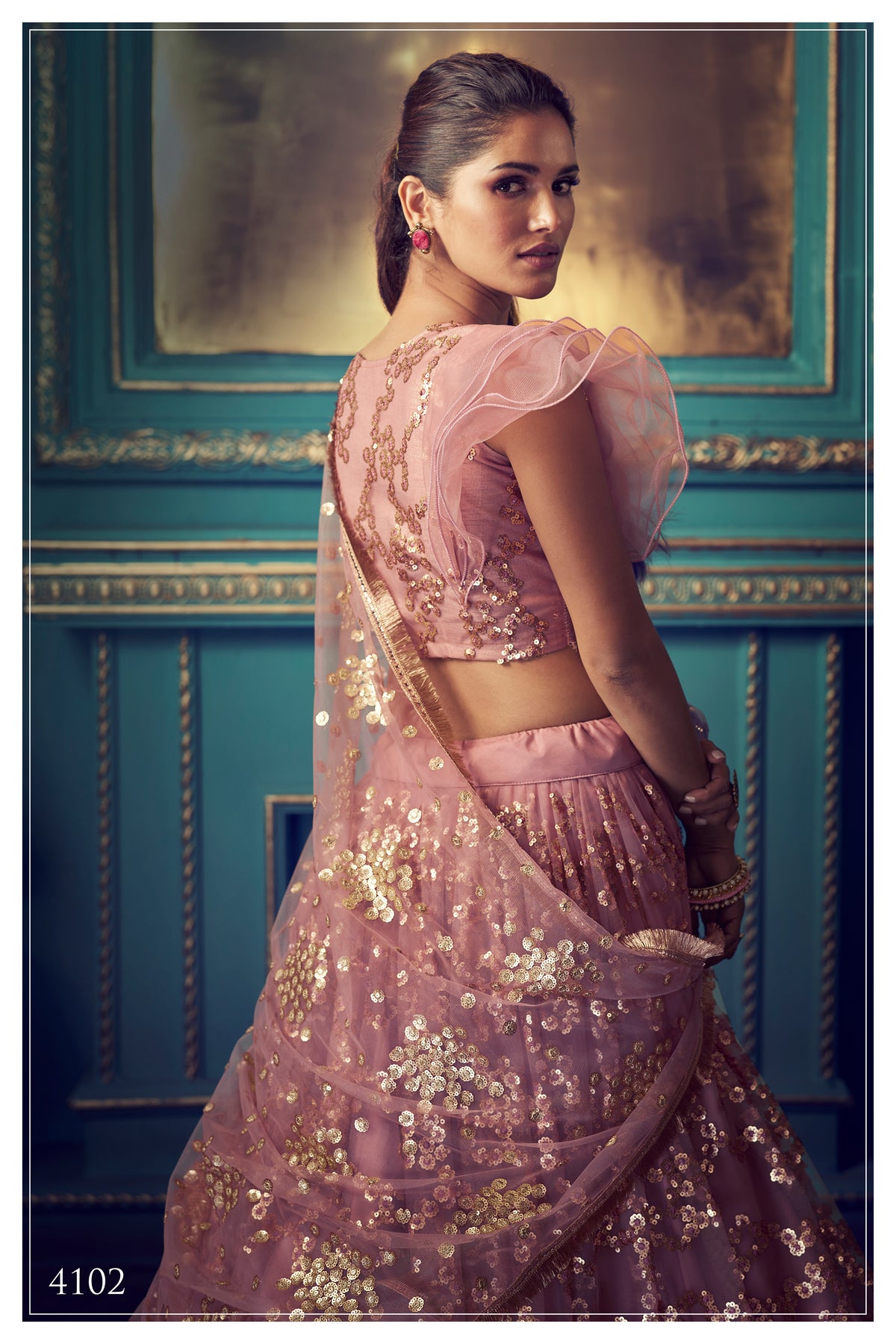 Rose pink color attractive designer lehenga choli for wedding buy it now - Joshindia