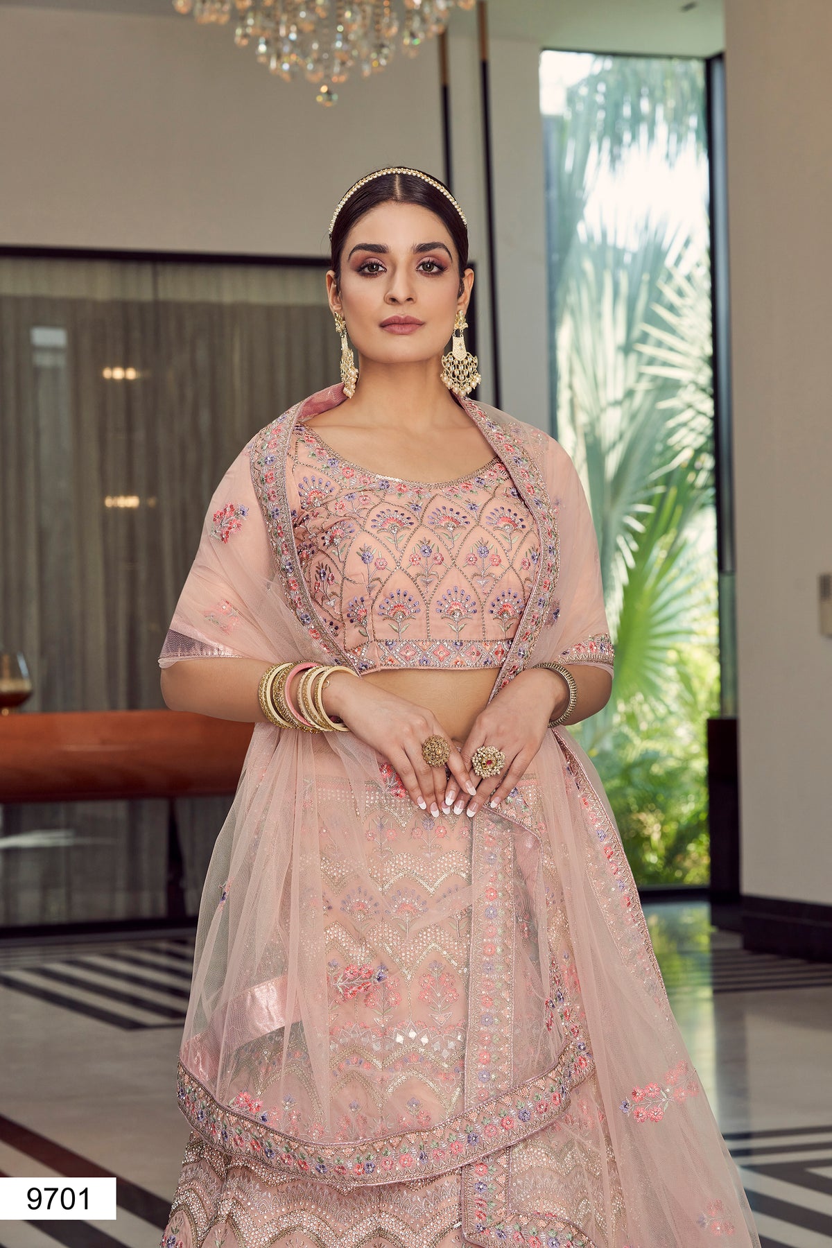 buy peach color designer lehenga choli - Joshindia
