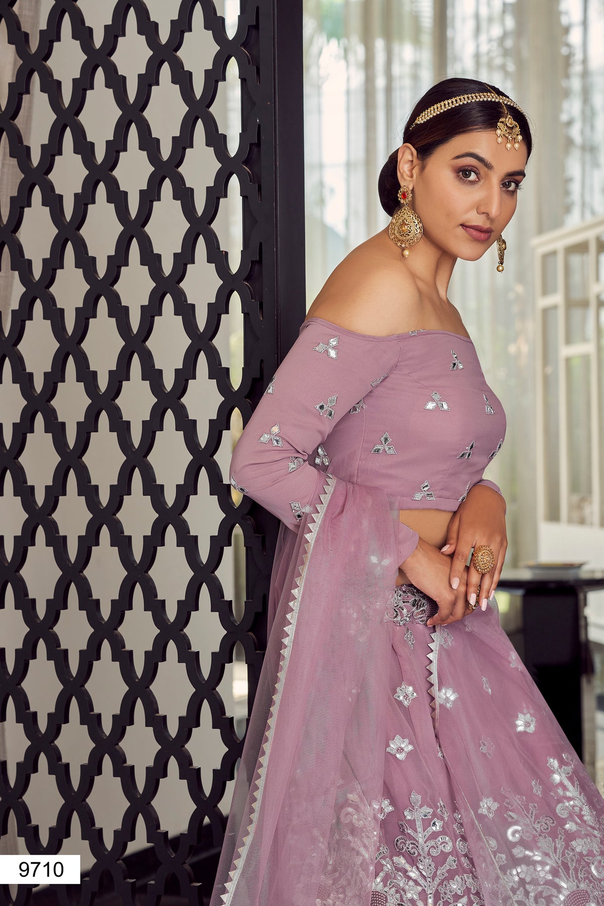 buy Mauve color heavy designer lehenga cholile - Joshindia