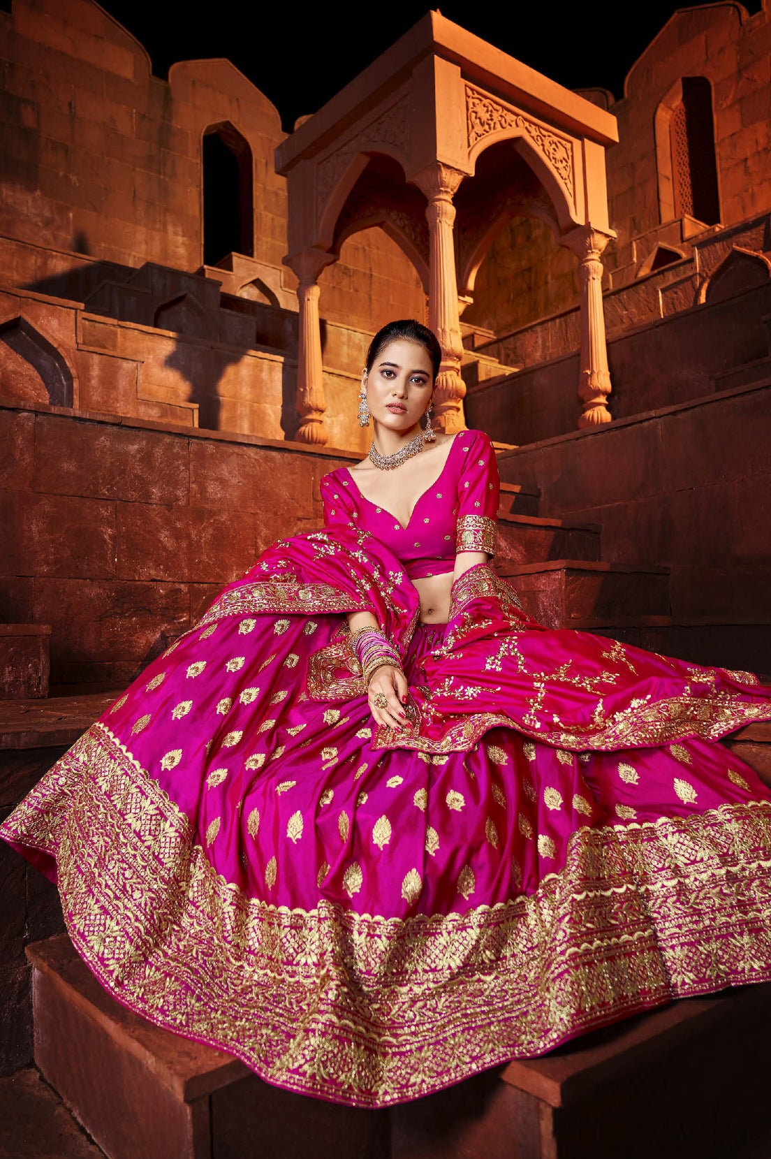Royal Rani Pink Color Designer Lehenga Choli Buy Now