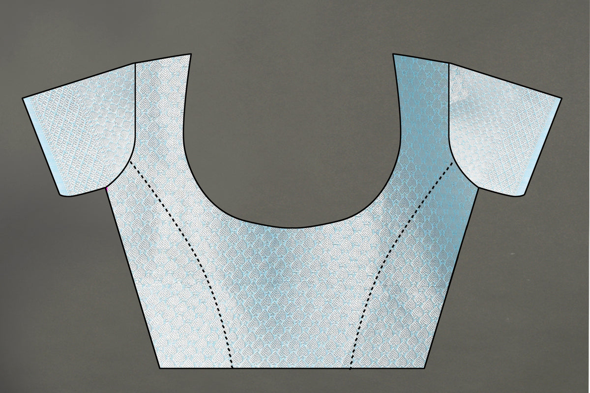 Skycolor banarasi silk saree - Joshindia