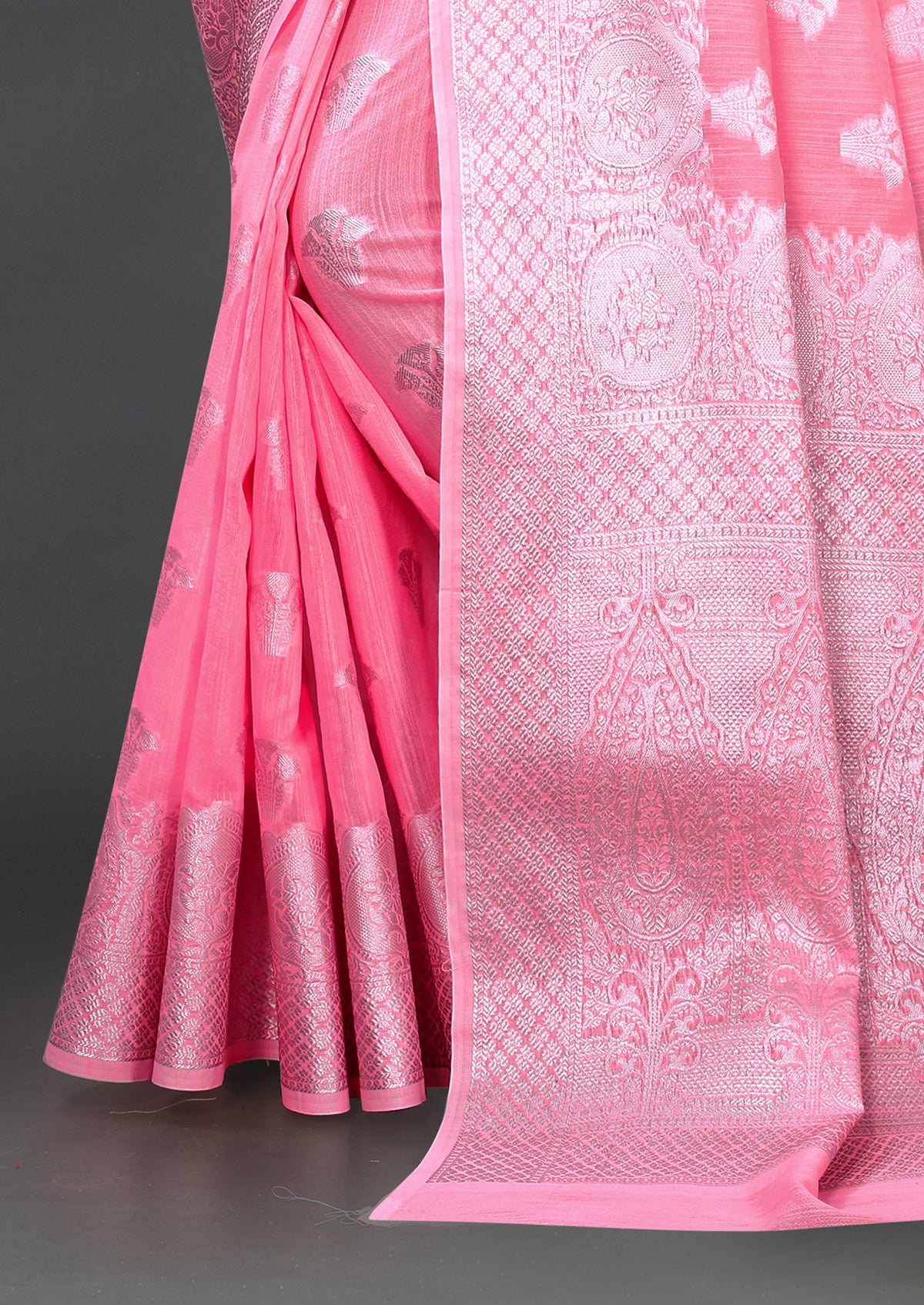 Pink color banarasi silk saree - Joshindia