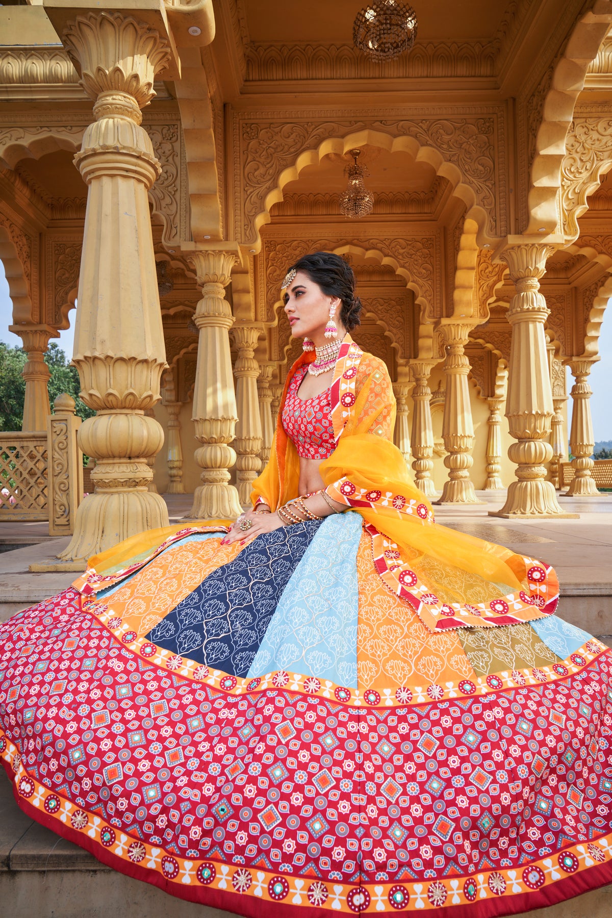Elegant Multi Color Designer Lehenga Choli Buy Now - Joshindia