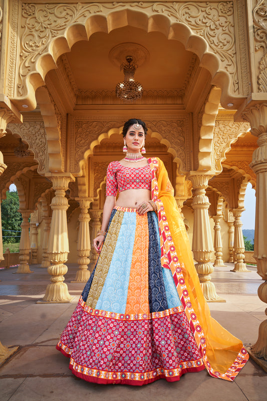 Elegant Multi Color Designer Lehenga Choli Buy Now