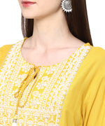 Amazing yellow color Lucknowi style kurta set buy now - Joshindia