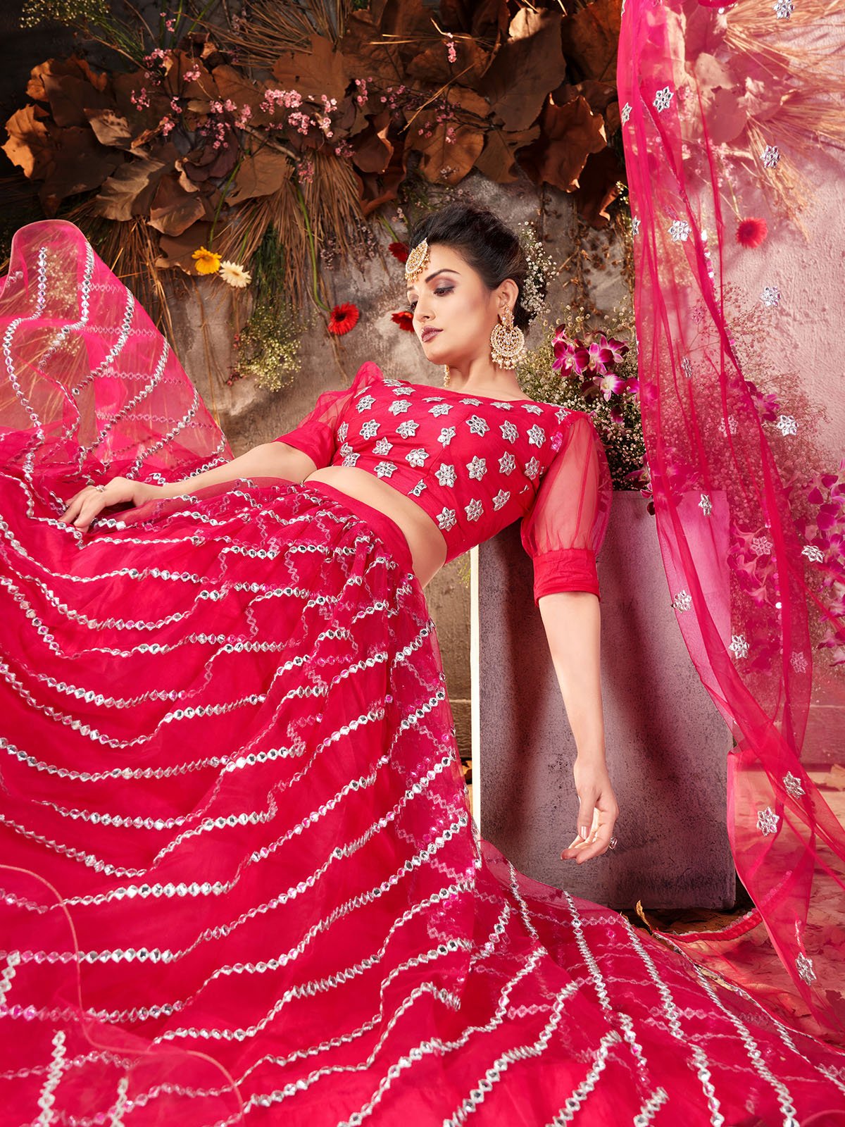 Pink color fancy designer lehenga choli at affordable price buy now - Joshindia