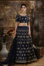 Navy blue color Lehenga Choli Designs buy online - Joshindia