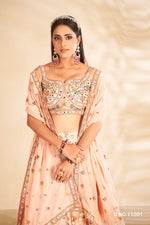 Amazing Peach Color Designer Lehenga Choli For Wedding Look - Joshindia