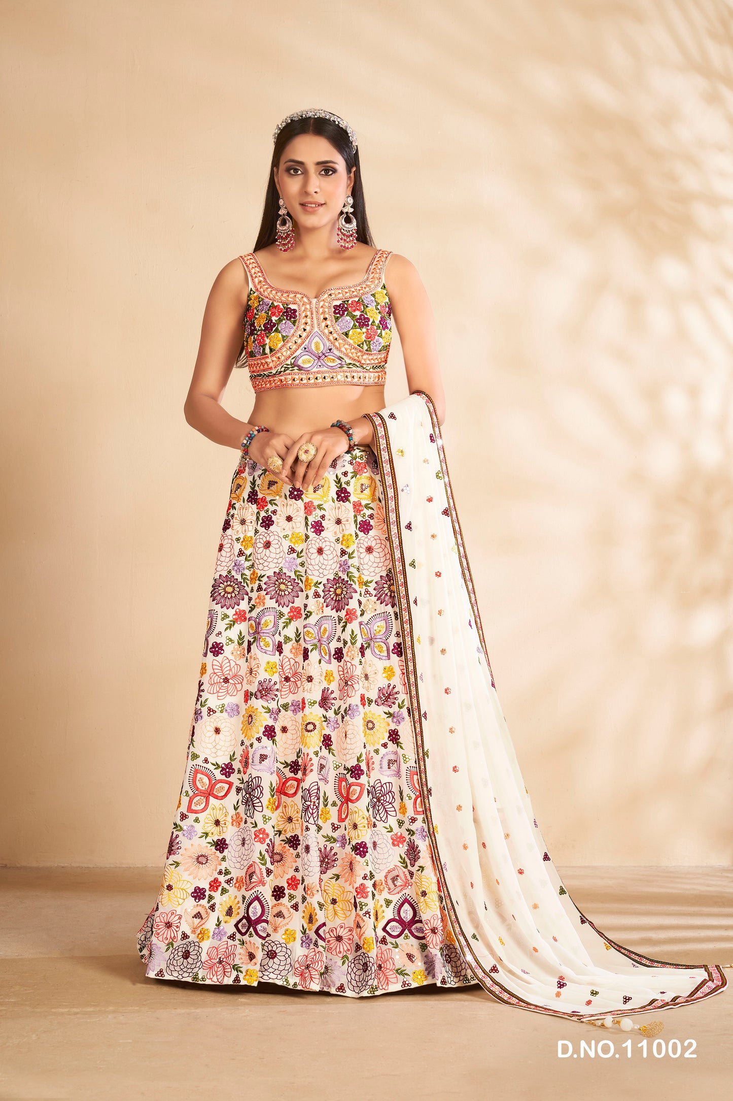 Amazing White Color Designer Lehenga Choli For Wedding Look
