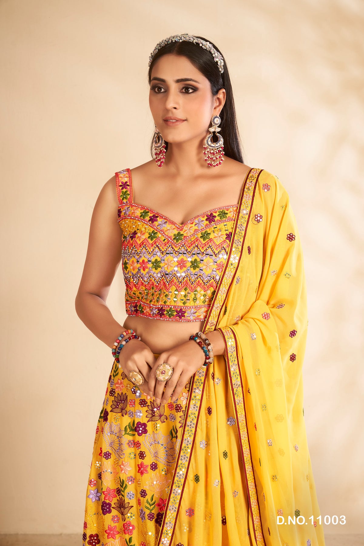 Latest Mustard Color Designer Lehenga Choli For Wedding Look - Joshindia