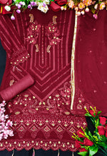 Trending Maroon Color Designer Salwar suit Buy Now - Joshindia