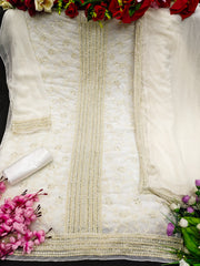 Beautiful White Designer Salwar suit At Best Price - Joshindia
