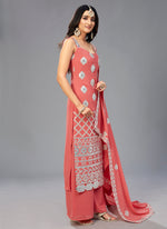orangeGeorgette Designer Kurta Set - Joshindia