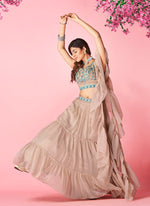 Beautiful Rose Taupe color lehenga at affordable price - Joshindia