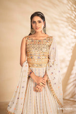 off white color beautiful georgette designer Gown Buy Now - Joshindia