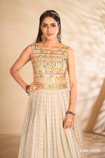 off white color beautiful georgette designer Gown Buy Now - Joshindia