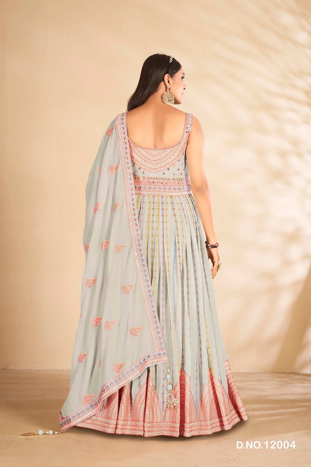 sky blue Color Beautiful Georgette Designer Gown Buy Now - Joshindia