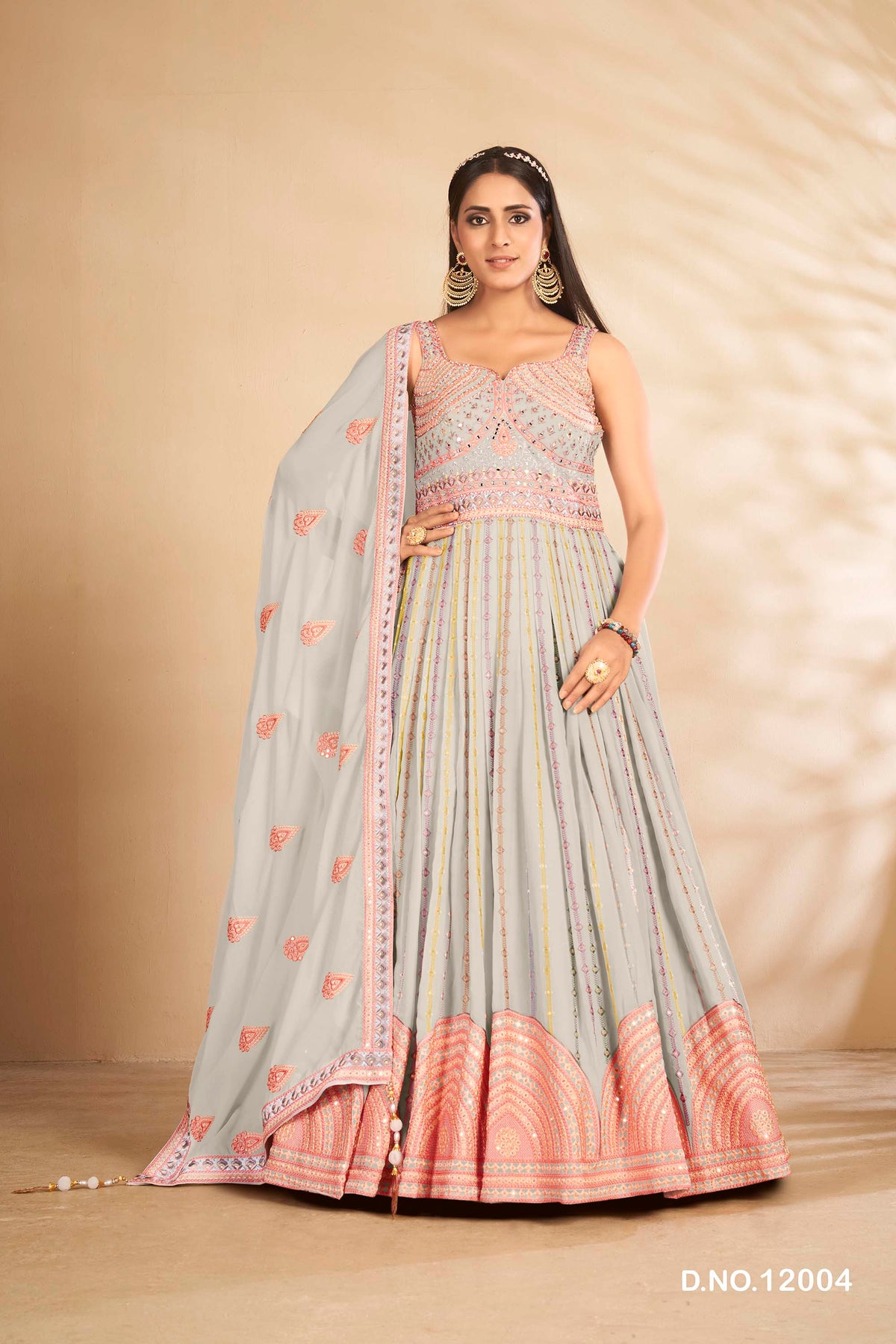 sky blue Color Beautiful Georgette Designer Gown Buy Now - Joshindia