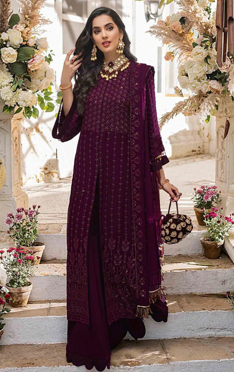 Beautiful purpale Designer Salwar suit At Best Price - Joshindia