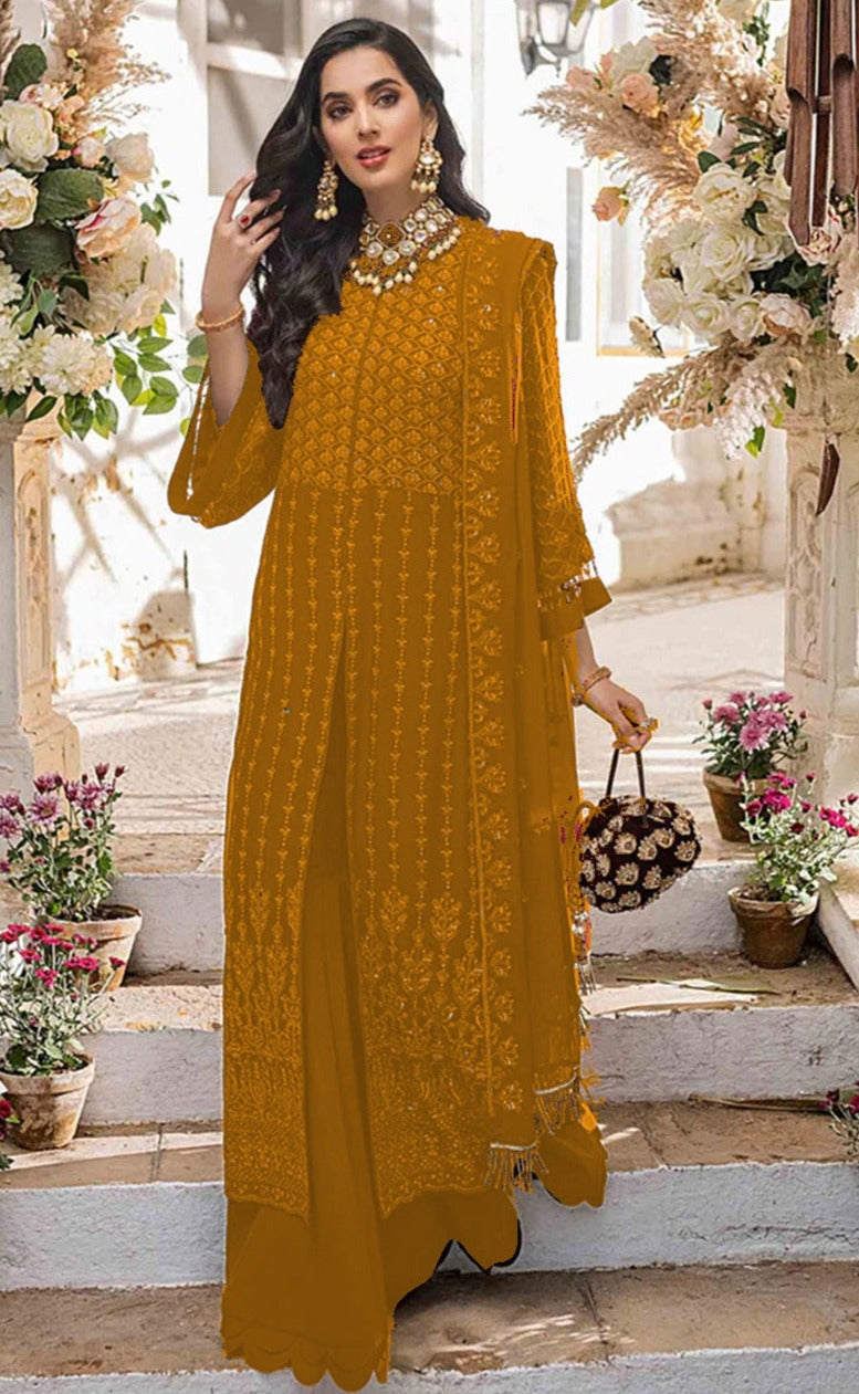 Beautiful Yellow Designer Salwar suit At Best Price - Joshindia