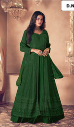 TrendingDark Green ColorDesigner Long Gown For Best Looks - Joshindia