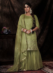 Trending  Parrot Color Designer Salwar suit Buy Now - Joshindia