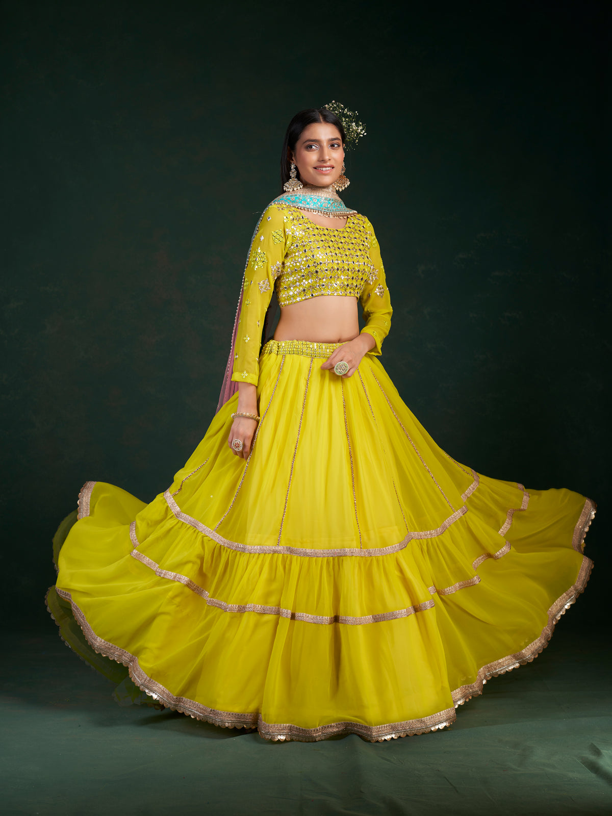Latest Lime Yellow Color Designer Lehenga Choli Buy Now - Joshindia